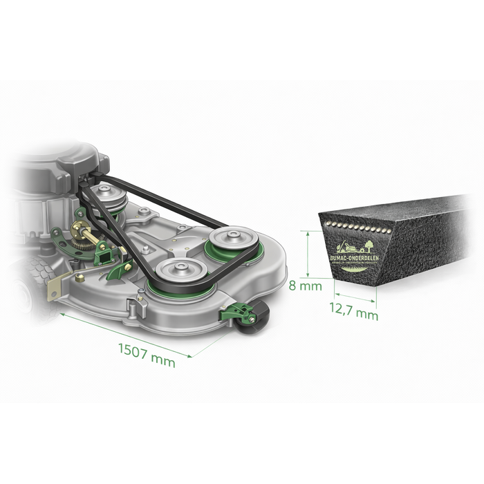 V-snaar Viking MT 5112.0 Z MT 5112.1 Z MT 6112.1 C MT 6112.1 ZL MT 6127.0 ZL MT 6127.1 ZL Stihl RT 5112.0 Z RT 6112.0 ZL RT 6127.0 ZL maaidek aandrijving zitmaaier onderdeel