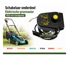 Schakelaar onderdeel elektrische grasmaaier Ø22 mm 7A