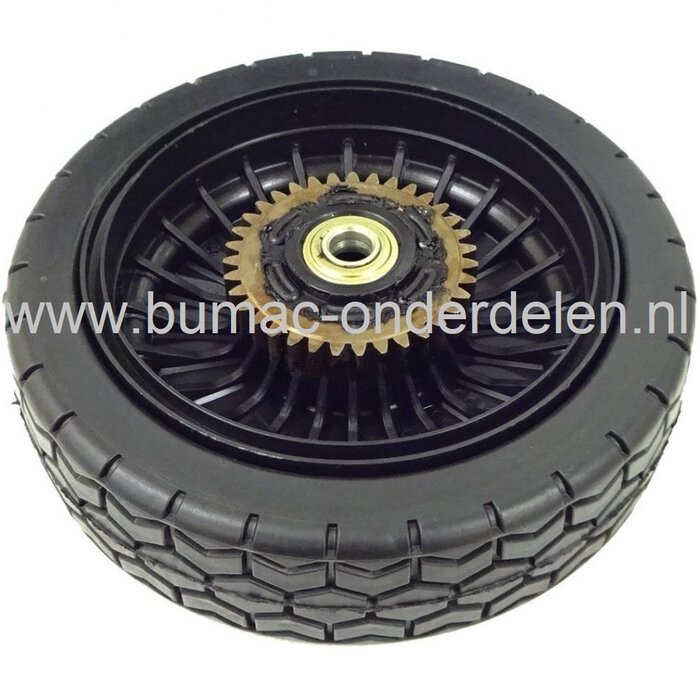 Achterwiel met tandwiel Honda HRD 535 HRD 536 HRD 536C HRB 535 HRB 536 HRB 536C HRH 536 onderdeel Ø200 mm aangedreven wiel grasmaaier