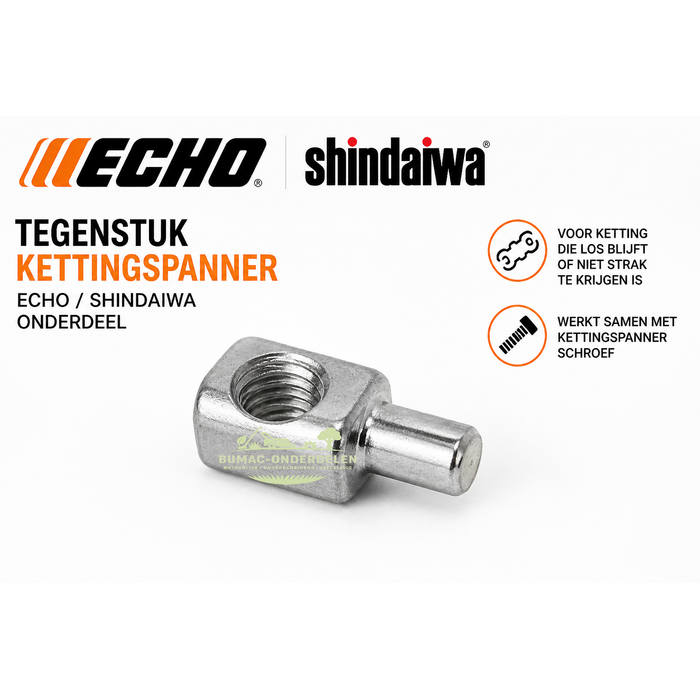 Echo Tegenstuk kettingspanner ECHO Shindaiwa kettingzaag onderdeel – ketting blijft los of niet strak te krijgen CS-260T CS-320TS CS-350TES CS-360TES CS-420ES CS-4400 CS-450 CS-590 CS-610 CS-620 CS-680 320TS 360TS
