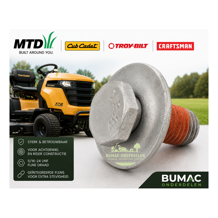 MTD wielbout achterwiel bevestiging onderdeel voor Smart RE 130 H Smart RE 130 HM Cub Cadet Troy-Bilt Craftsman en riders
