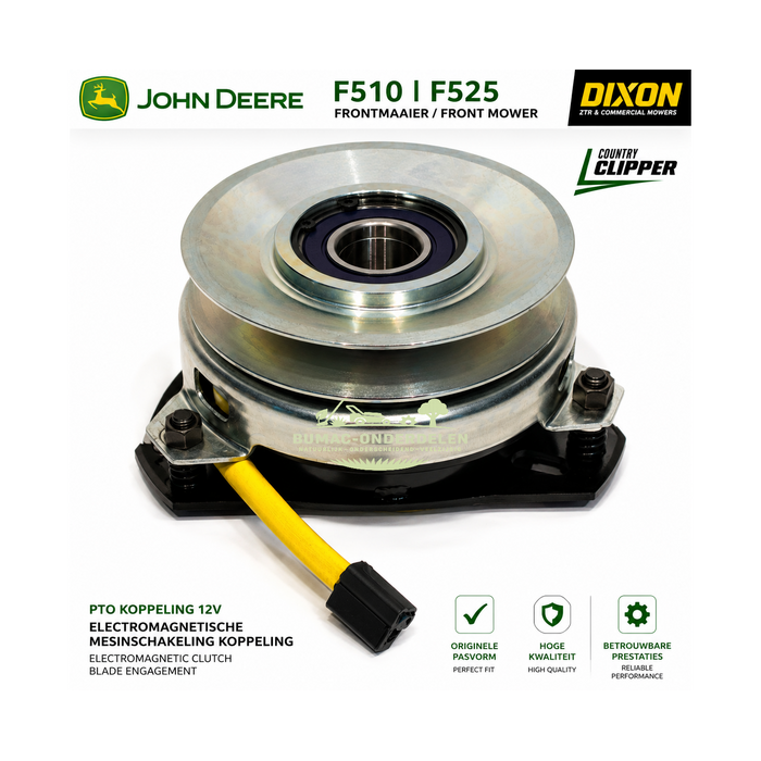 John Deere F510 F525 electromagnetische mesinschakeling koppeling – elektrische PTO koppeling 12V voor Dixon Country Clipper Grasshopper Great Dane en professionele maaierplatformen onderdeel