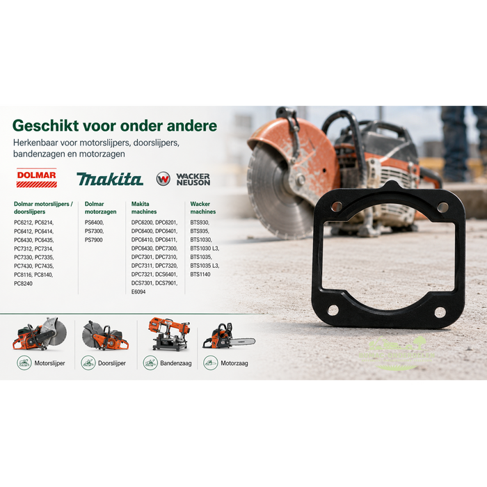 Cilindervoetpakking onderdeel voor Dolmar PC, Makita DPC, Makita DCS en Wacker BTS machines