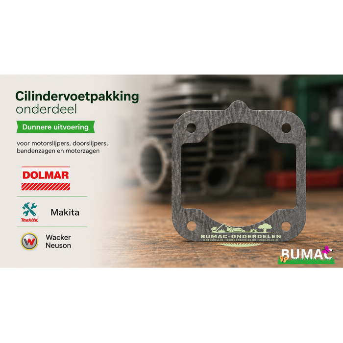 Cilindervoetpakking onderdeel dunnere uitvoering voor Dolmar PC, Makita DPC en Wacker BTS machines