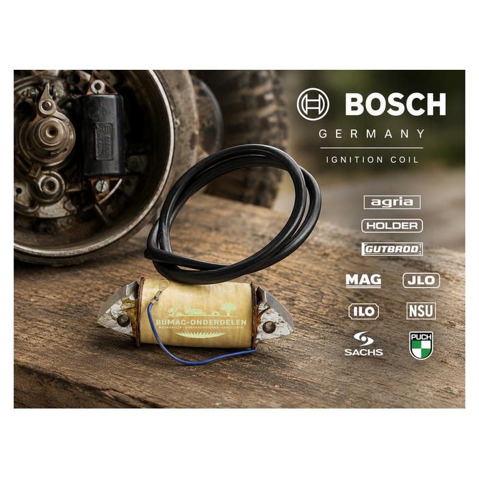 Ontstekingsspoel onderdeel 66 mm voor Bosch magneetontsteking Agria Holder Gutbrod MAG JLO ILO NSU Sachs Puch