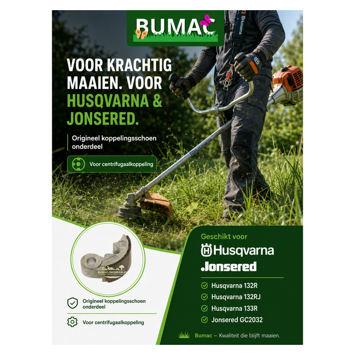 Origineel Husqvarna koppelingsschoen onderdeel voor Husqvarna 132R 132RJ 133R en Jonsered GC2032