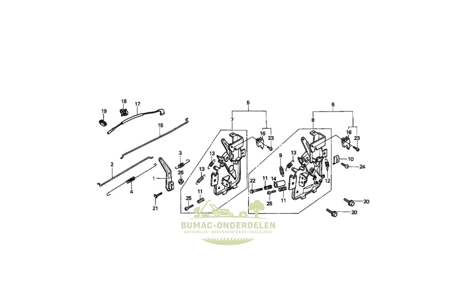 Honda Control Adjusting Spring onderdeel HRB423 HRX426 GX240 GX270