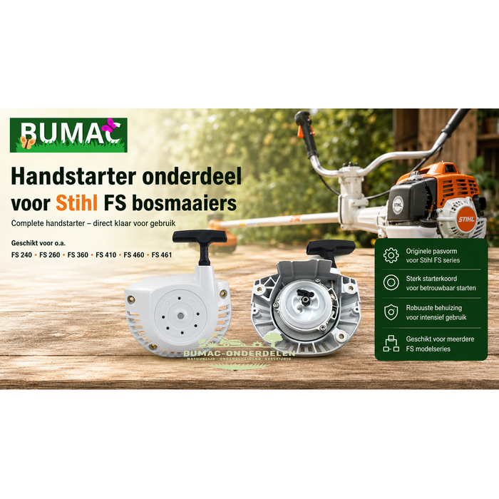 Complete handstarter onderdeel voor Stihl FS 240, FS 260, FS 360, FS 410, FS 460 en FS 461 bosmaaiers