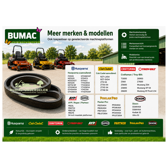 Maaidekriem onderdeel voor Encore Arrow 50XP, Scag Freedom Z, Husqvarna MZ52 en Cub Cadet RZT 54