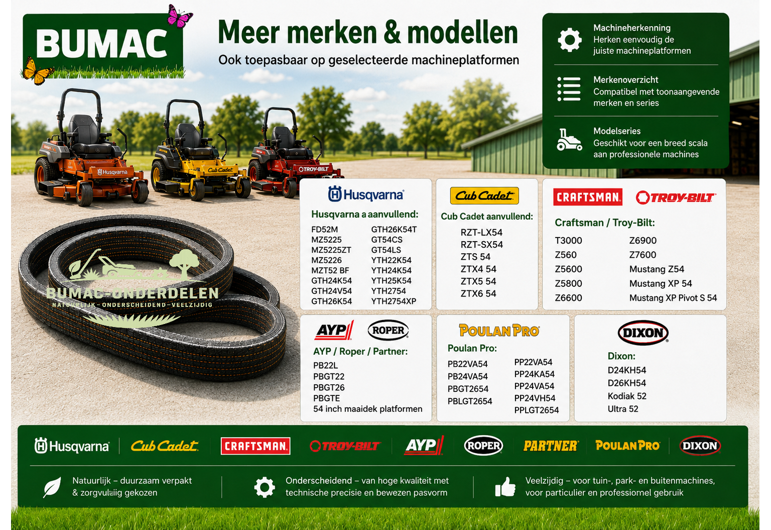 Maaidekriem onderdeel voor Encore Arrow 50XP, Scag Freedom Z, Husqvarna MZ52 en Cub Cadet RZT 54