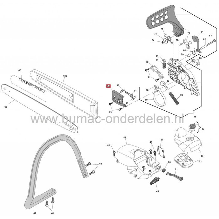 Zaagblad Beschermplaat STIGA SP402 - SP422 - SP442, MOUNTFIELD MC4016 - MC4018 - MC4048 Kettingzaag - Motorzaag, Plaat Kettinggeleider voor Motorzagen, Kettingzagen van Stiga - Castelgarden - Alpina - Mountfield
