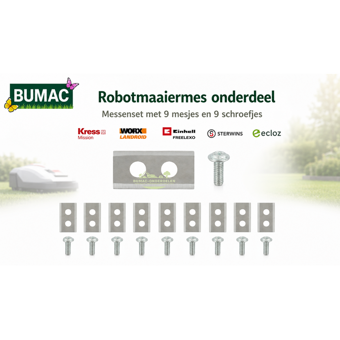 Robotmaaiermes onderdeel voor Kress Mission, Worx Landroid, Einhell Freelexo, Sterwins en Ecloz robotmaaiers