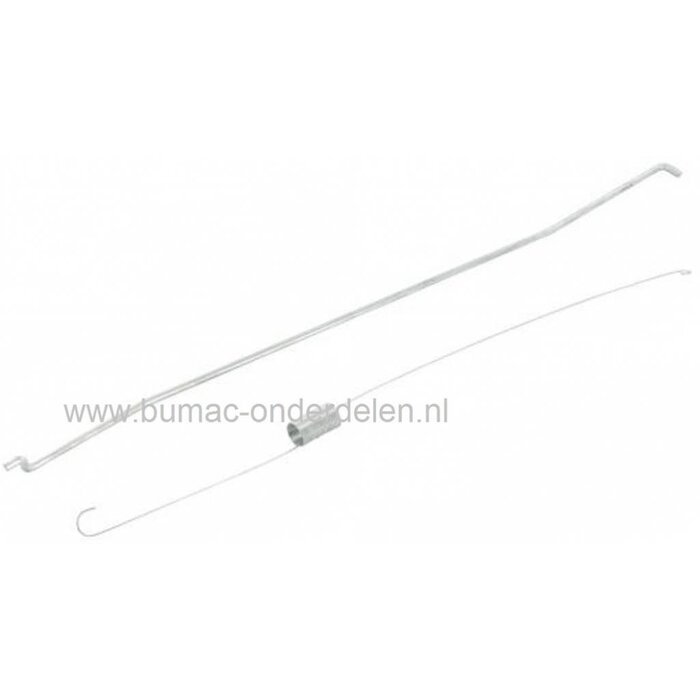 Regulateurstang met Veer SV200 en R200 GGP Motoren op Grasmaaiers - Benzinemaaiers - Loopmaaiers van Stiga - Castelgarden - Alpina en Mountfield