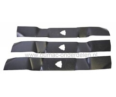 Messet 49,5 Cm voor STIGA - CASTELGARDEN - ALPINA - MOUNTFIELD, Set van 3 Maaimessen 2x Linksdraaiend en 1x Rechtsdraaiend Mes voor Zitmaaier - Frontmaaier - Tuintrekker, Stiga Titan 135B - Titan 135H