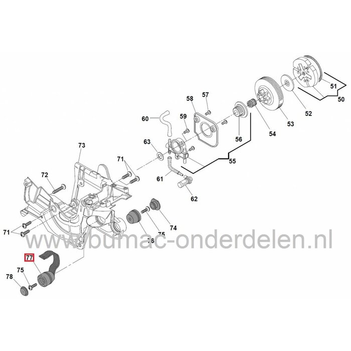 Trillingsdemper CASTELGARDEN - STIGA - ALPINA - MOUNTFIELD Kettingzaag - Motorzaag, Anti Vibratie Rubber, Ophangrubber, Trillingdemper, Vibratiedemper