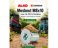 Mesbout M8x10 voor AL-KO en Gardena hakselaar onderdeel