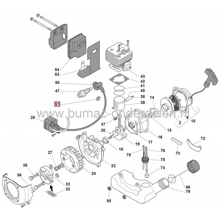Doorvoerrubber voor Bougiekabel CASTELGARDEN - STIGA - ALPINA - MOUNTFIELD Bosmaaiers - Strimmers - Bermmaaiers XB26J - XB34 - XBL260H - XR26 - BJ325 - BJ335 - BJ345 - MBCP254 - MBL260H, Klem voor Bescherming Bougie Kabels