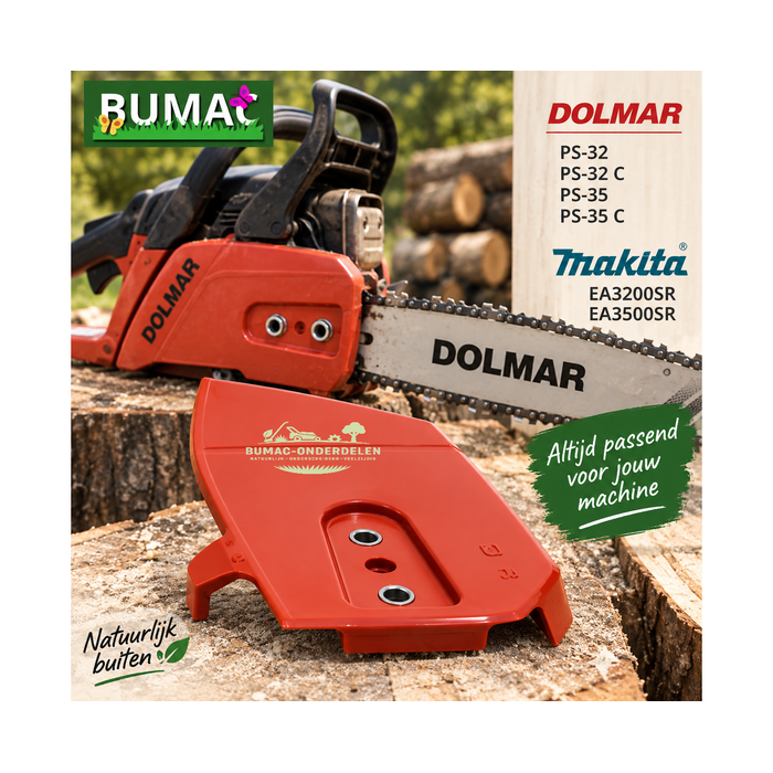Zijkap en koppelingsdeksel onderdeel voor Dolmar PS-32, PS-32 C, PS-35 en PS-35 C