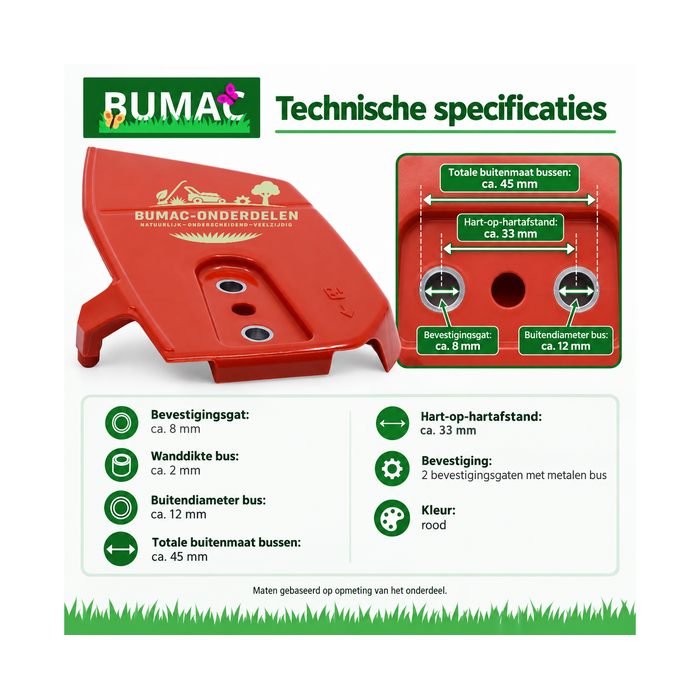 Zijkap en koppelingsdeksel onderdeel voor Dolmar PS-32, PS-32 C, PS-35 en PS-35 C