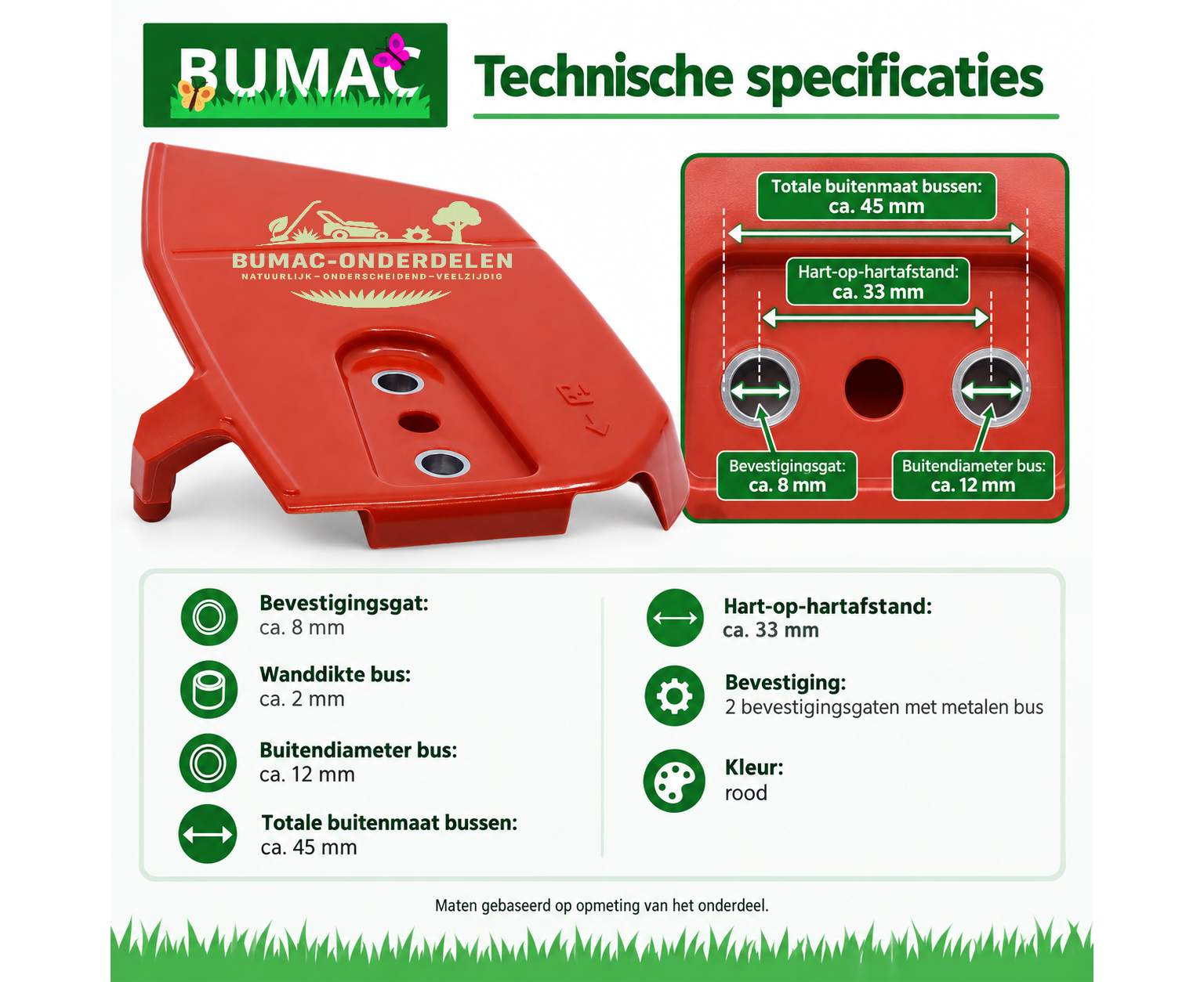 Zijkap en koppelingsdeksel onderdeel voor Dolmar PS-32, PS-32 C, PS-35 en PS-35 C
