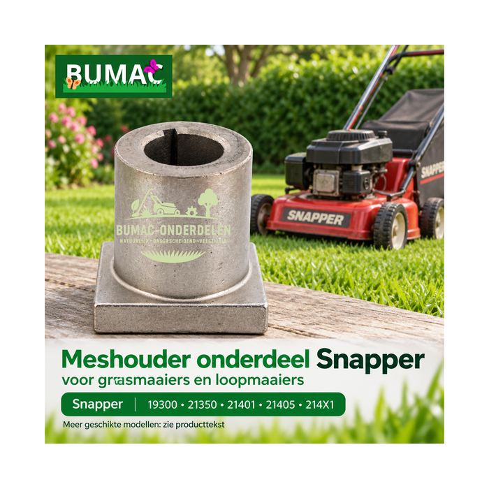 Meshouder onderdeel met vlakke basis en 22,2 mm opname voor Snapper grasmaaiers en loopmaaiers