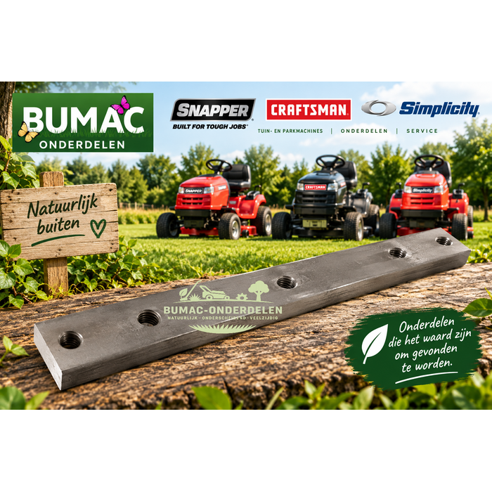 Meshouder onderdeel 318–319 x 37 x 12 mm voor Snapper, Craftsman en Simplicity rear-engine riders