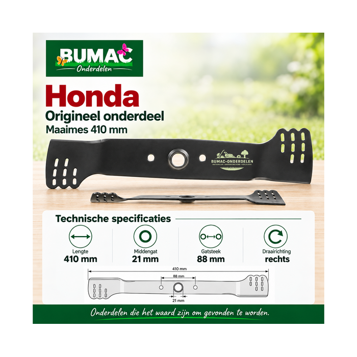 Origineel Honda maaimes onderdeel 410 mm voor IZY HRG415C3, HRG416 en HRG416K1 benzine grasmaaiers