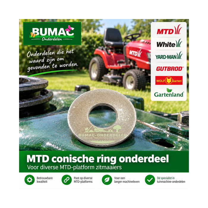 MTD conische ring onderdeel voor White, Yard-Man, Gutbrod en WOLF-Garten zitmaaiers