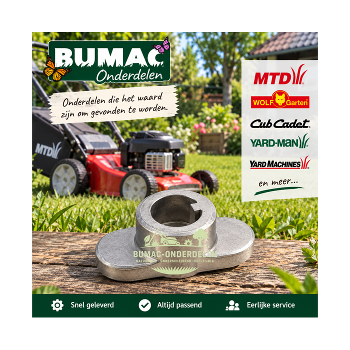 Meshouder onderdeel 25 mm met 4-punts ster voor MTD Wolf-Garten Cub Cadet en Yard Machines