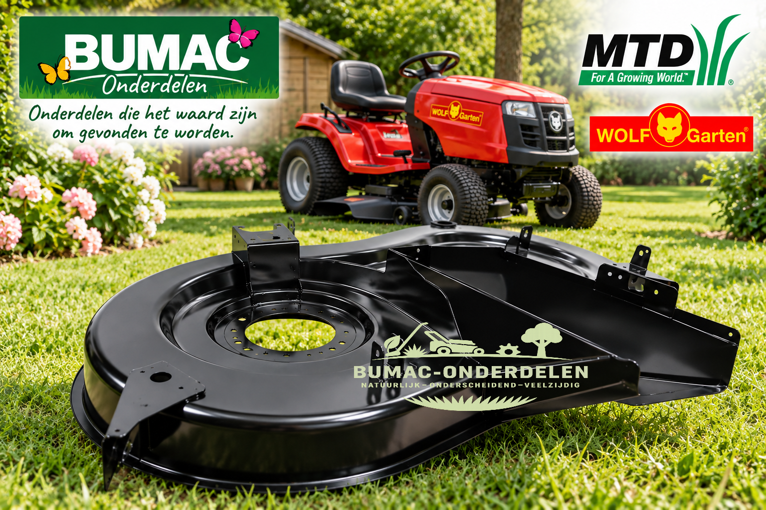 MTD maaidek onderdeel 92 cm / 36 inch achteruitworp voor WOLF-Garten, MTD en Cub Cadet zitmaaiers