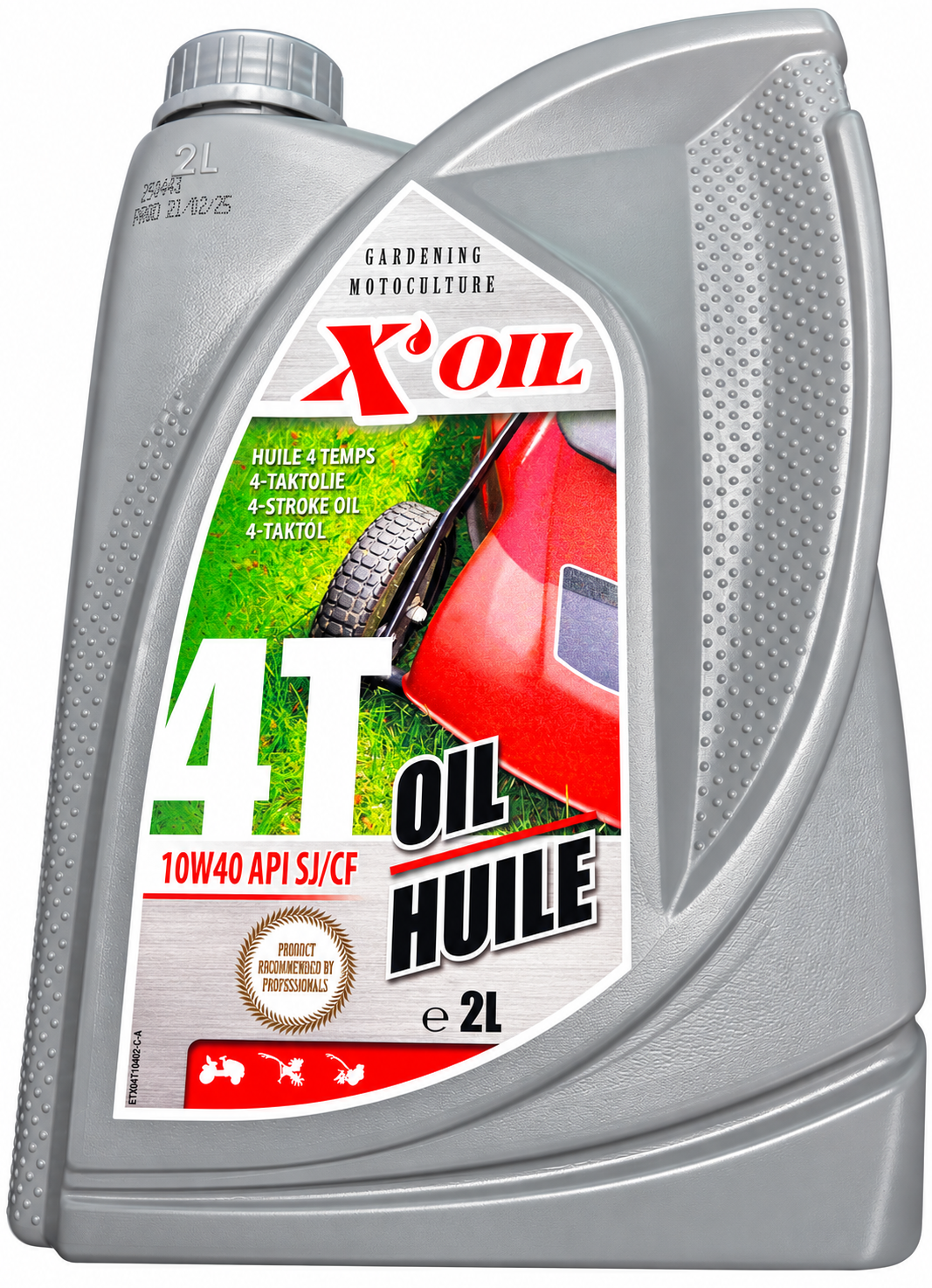 Olie 10W40 2 Ltr Olie voor 4 Takt Motoren van Briggs and Stratton - Honda - Kawasaki - Kohler of Tecumseh Motorolie voor Grasmaaier, Kooimaaier, Frontmaaier, Zitmaaier, Tuinfrees, Aggregaat, Verticuteermachine, Kooimaaier, Bladblazer, Veegmachine, Houtve