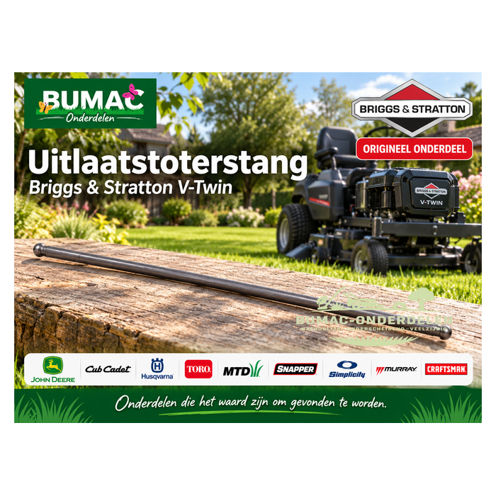 Stalen uitlaatstoterstang onderdeel voor Briggs & Stratton V-Twin motoren