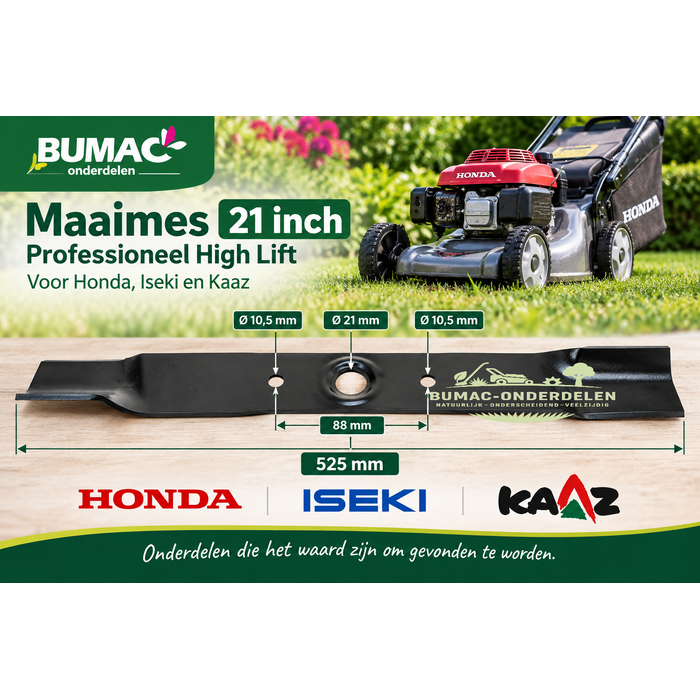 Professioneel High Lift maaimes onderdeel Honda 21 inch ca. 525 mm