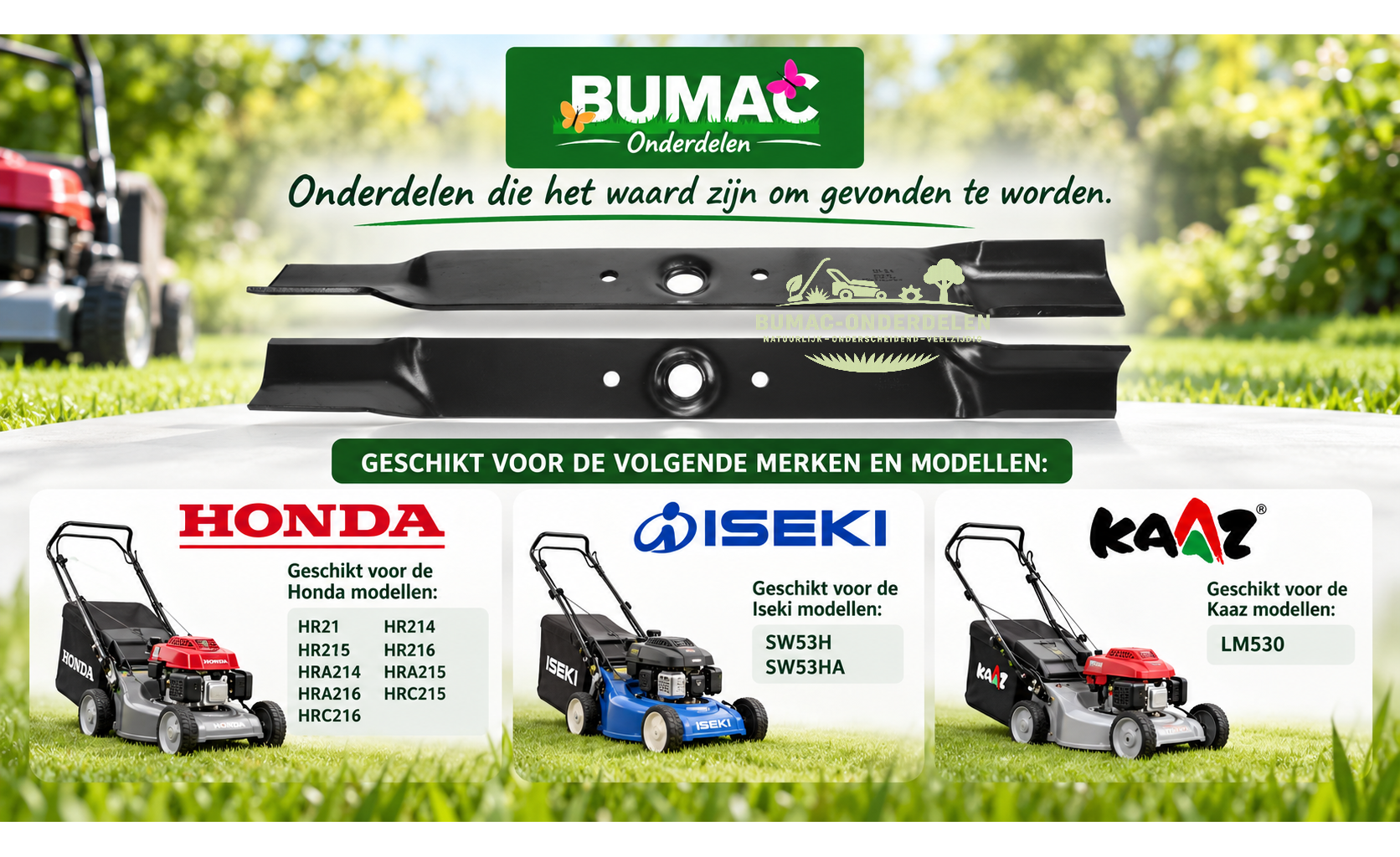 Professioneel High Lift maaimes onderdeel Honda 21 inch ca. 525 mm