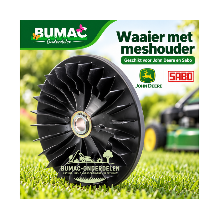 Waaier met meshouder onderdeel voor John Deere en Sabo loopmaaiers 22,2 mm