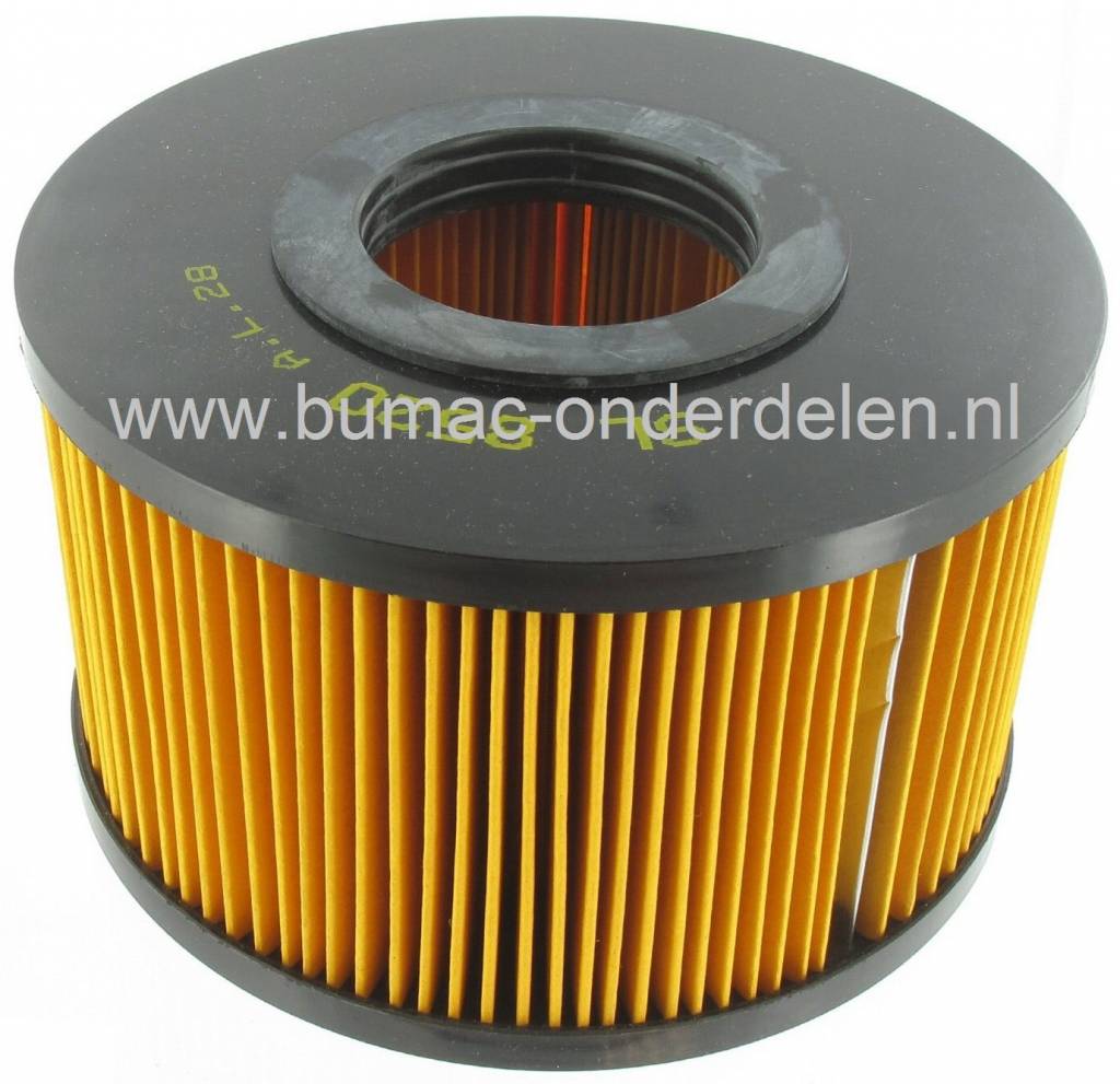 Luchtfilter voor Hatz 1B40 - 1B40W - 1B40V - 1B50W - Park Diesel 4WD - Park Pro Diesel Motoren op Frontmaaier, Zitmaaier, Tuintrekker, Trilplaat, Tuinfrees, Veegmachine, onderdeel