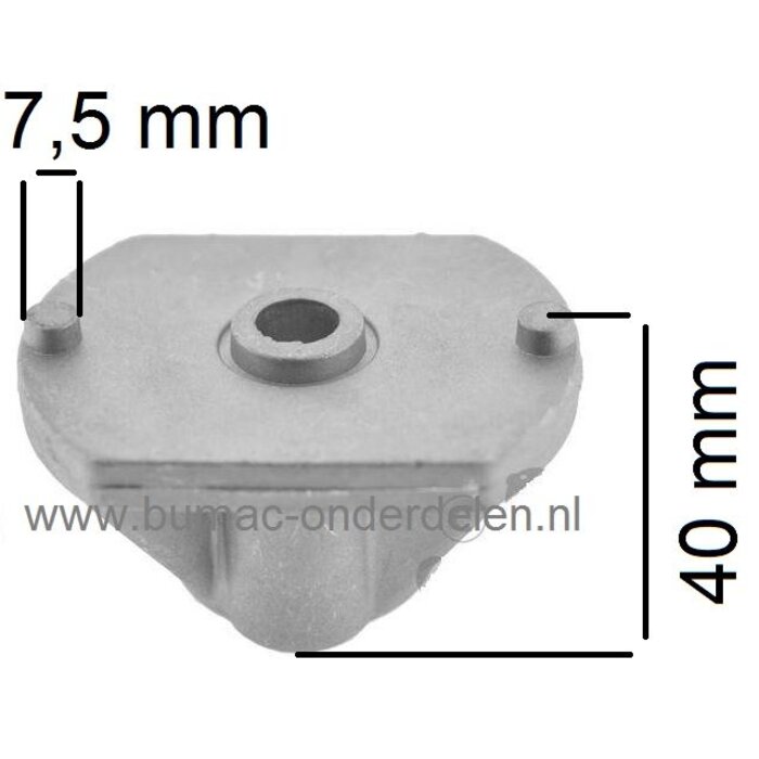 Meshouder voor 72 - 84 - 92 - 98 - 102 - 108 en 122 Cm Maaidek Zitmaaier Castel Garden, Stiga, Honda, Viking , Mountfield, Dino, Motec, Sabre, en John Deere Zitmaaier Meshouder Asgat Ø 20 mm voor F72, XDC135HD, XDC140HD, XDC140, PDC140, MP84, Range 84, TC