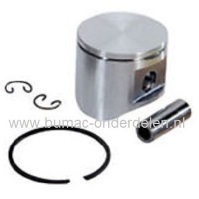 Zuiger voor HUSQVARNA 362 - 365 en Jonsered 2065, CS2165 Kettingzaag, Jonsered - Partner - Mc Culloch - Husqvarna Kettingzagen - Motorzagen, Zuiger Compleet met Zuigerveer, Pistonpen en Borgringen