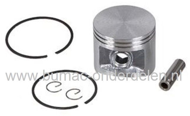 Zuiger voor HUSQVARNA 362 - 371 - 372 Kettingzaag - Motorzaag, Zuigers Compleet met Zuigerveren, Pistonpen en Borgringen voor Husqvarna - Jonsered - Partner Motorzagen - Kettingzagen