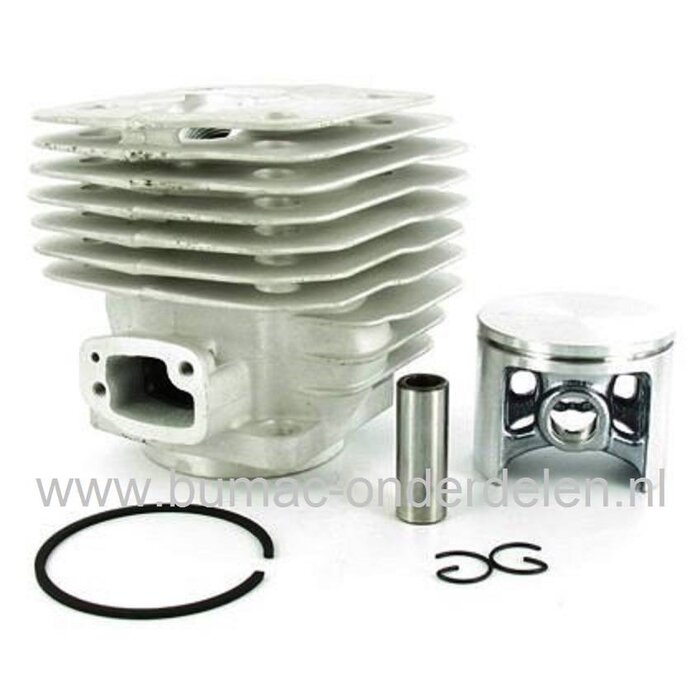 Cilinder Compleet HUSQVARNA Kettingzaag 181 - 281 - 282, Cylinder met Zuiger, Zuigerveer, Pistonpen en Borgringen voor Kettingzagen, Motorzagen van Husqvarna - Partner - Jonsered - Mc Culloch