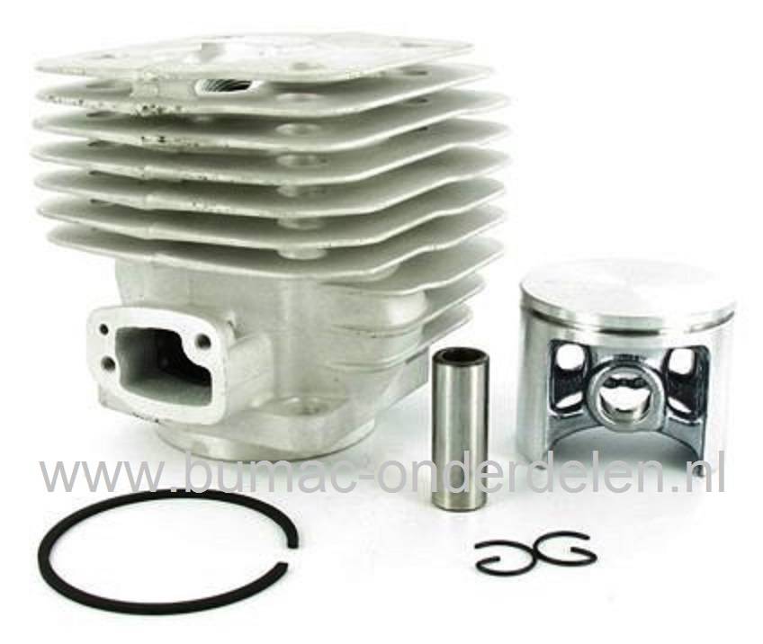 Cilinder Compleet HUSQVARNA Kettingzaag 181 - 281 - 282, Cylinder met Zuiger, Zuigerveer, Pistonpen en Borgringen voor Kettingzagen, Motorzagen van Husqvarna - Partner - Jonsered - Mc Culloch