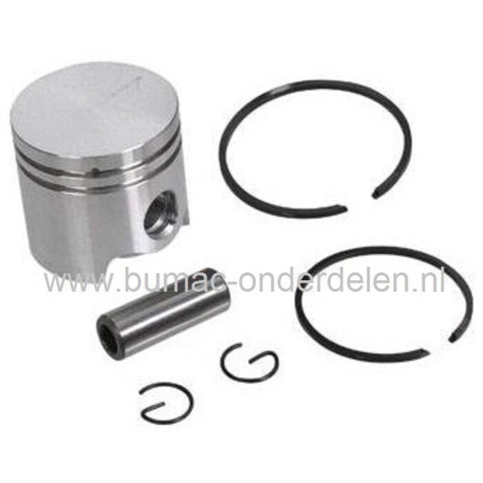 Zuigerset STIHL FS120, FS120R, BT120C, BT121C, Grondboor - Strimmer - Bosmaaier - Trimmer, Zuiger Compleet met Zuigerveren, Pistonpen en Borgclips voor Stihl