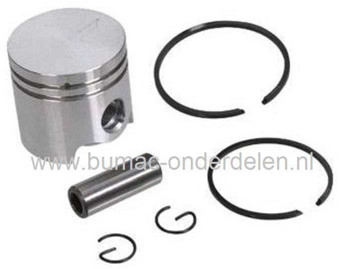 Zuigerset STIHL FS120, FS120R, BT120C, BT121C, Grondboor - Strimmer - Bosmaaier - Trimmer, Zuiger Compleet met Zuigerveren, Pistonpen en Borgclips voor Stihl