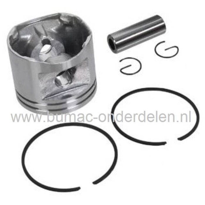 Zuigerset Stihl FR350 - FR450 - FR480 - FS400 - FS450 - FS480 - SP400 - SP450 - SP451 - SP481, STIHL Zuiger Compleet met Veren, Pistonpen en Borgclips voor Ruggedragen Bosmaaier - Strimmer - Trimmer - Multitool, onderdelen