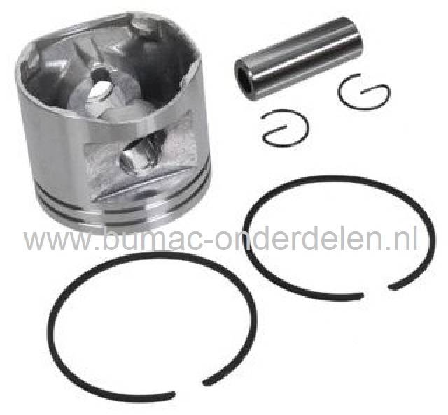 Zuigerset Stihl FR350 - FR450 - FR480 - FS400 - FS450 - FS480 - SP400 - SP450 - SP451 - SP481, STIHL Zuiger Compleet met Veren, Pistonpen en Borgclips voor Ruggedragen Bosmaaier - Strimmer - Trimmer - Multitool, onderdelen