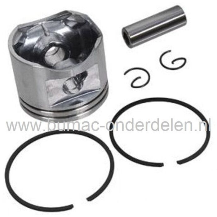 Zuigerset Ø 44 mm voor Stihl MS270 - FS400 - FS450 - FS480 - FR350 - FR450 - FR480 - SP451 - SP481 Zuiger Compleet met Veren, Pistonpen en Borgringen voor Stihl Kettingzaag, Ruggedragen Bosmaaier - Strimmer - Multitool, onderdeel