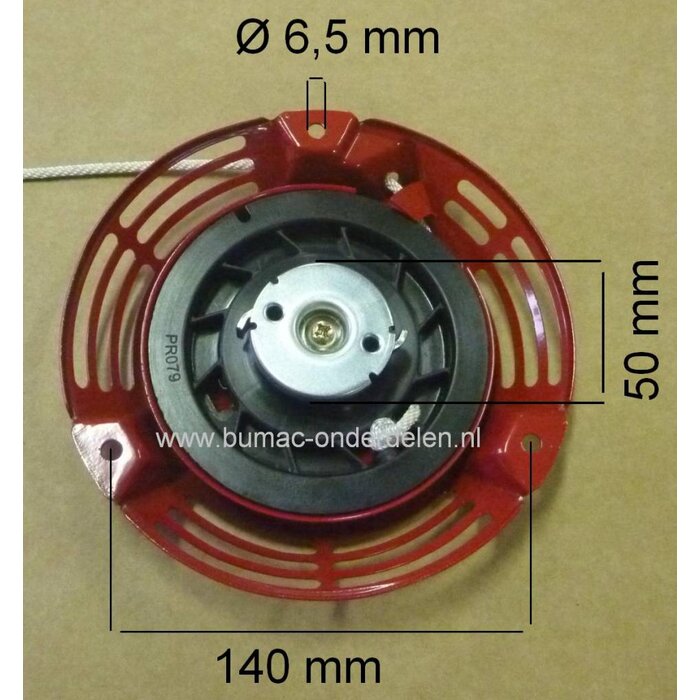 Handstarter voor Honda met 2 Startpallen GXV140 Motor op HRA215, HRA2150, HR1950, HR2150,  HRC215 Grasmaaier, Tuinfrees, Cart, Hakfrees, Kantensnijder, Kooimaaier, Zodensnijder, Bladblazer, Houtversnipperaar, Kloofmachine, onderdeel, GXV140