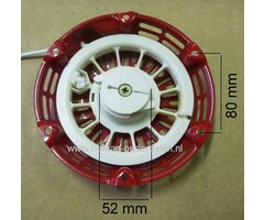 Handstarter voor Honda GX110 - GX120 - GX140 - GX160 - GX200 met 2 Kunststof Startpallen voor Bladblazer – Houtversnipperaar – Kloofmachine – Mechanische Troffel – Kart –Veegmachine – Trilplaat – Tuinfrees – Cart – Hakfrees – Kantensnijder - Zodensnijder,