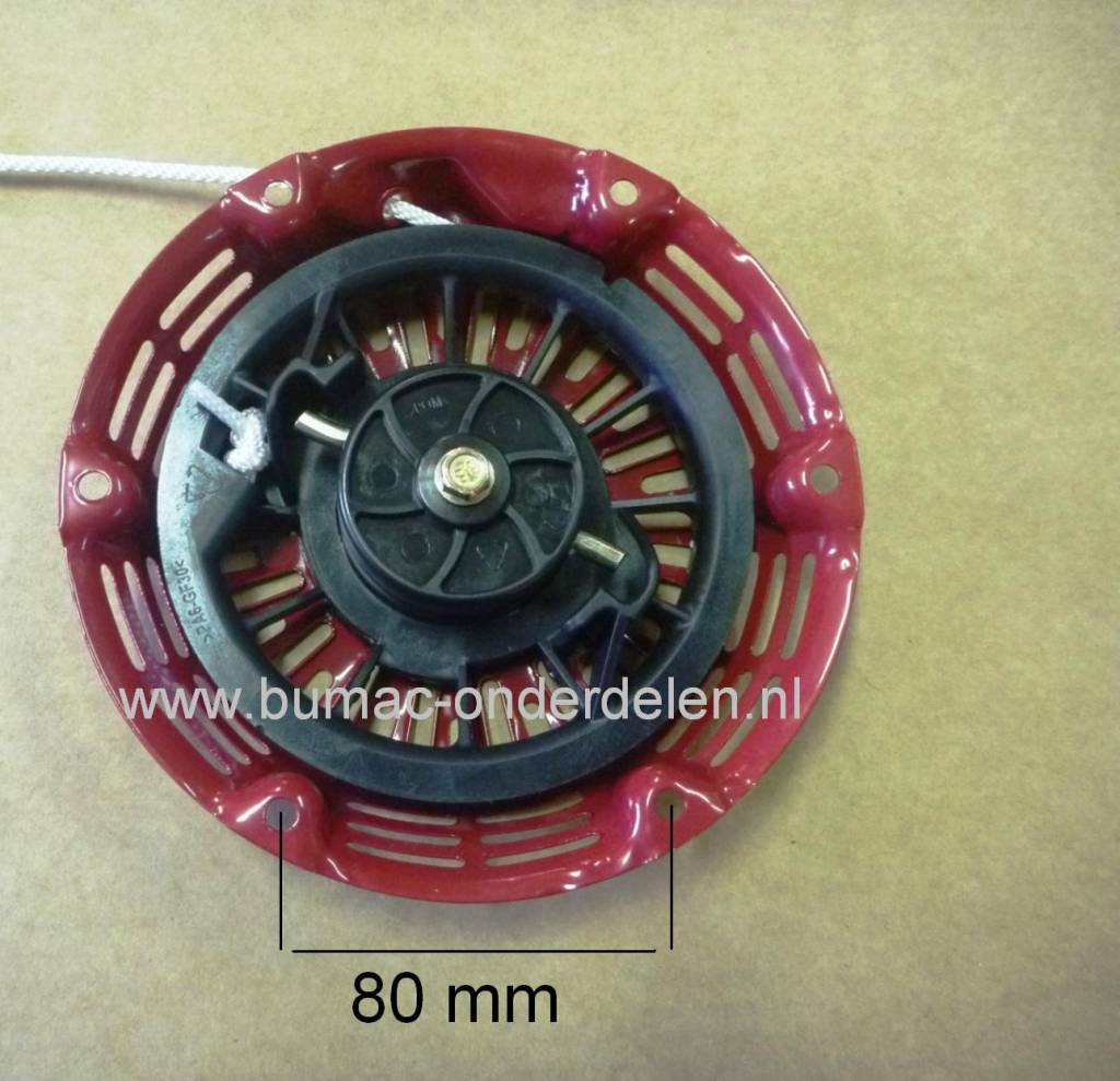 Handstarter voor Honda met 2 Startpallen voor de GX120 - GX160 & GX200 op Kantensnijder - Kooimaaier - Trilplaat - Kart - Verticuteermachine - Kloofmachine - Hakselaar - Zodensnijder - Veegmachine