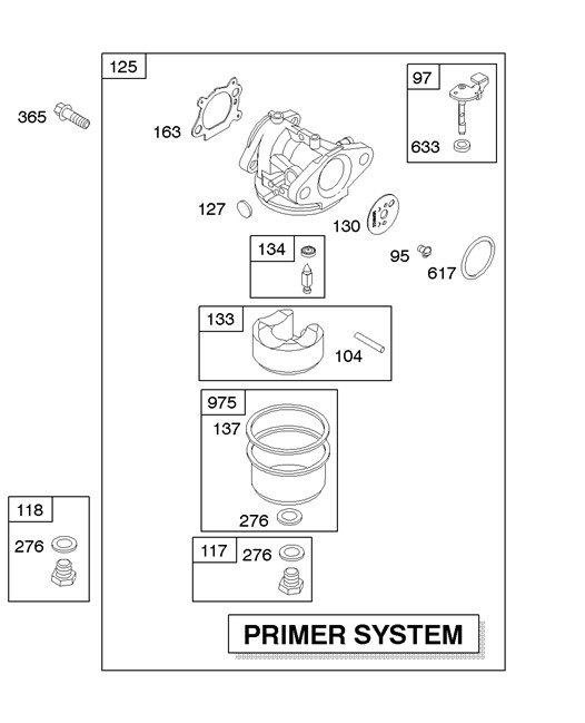 Carburateur voor B&S Motoren voor Grasmaaiers, Gazonmaaiers, Grasmachines met Briggs and Stratton Motor Carburator